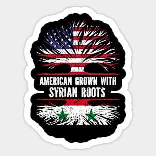 American Grown with Syrian Roots USA Flag Sticker